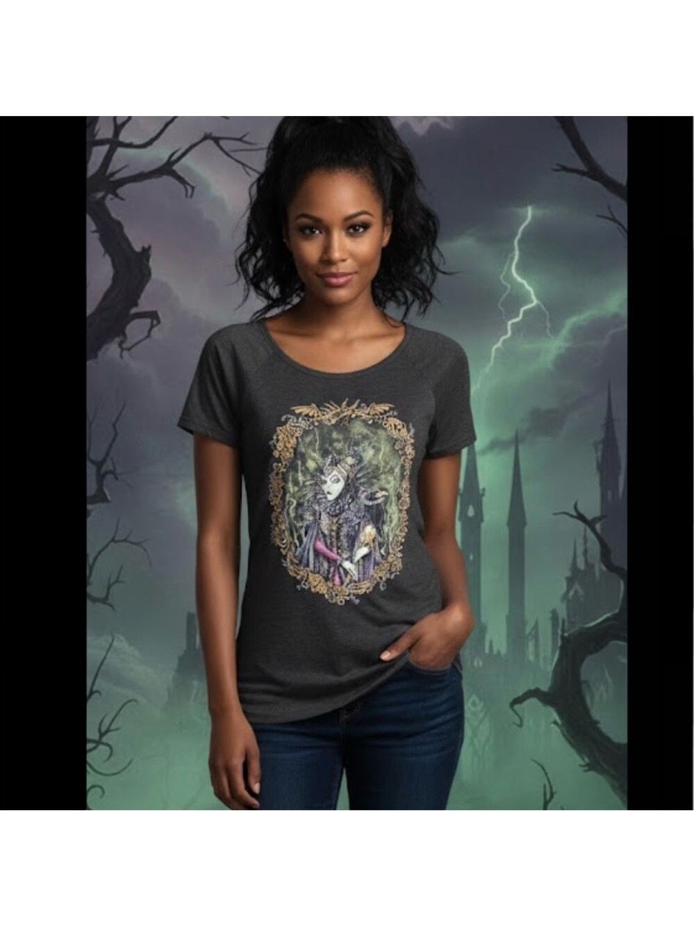 Disney Wonderground Gallery Maleficent Shirt - Size Medium